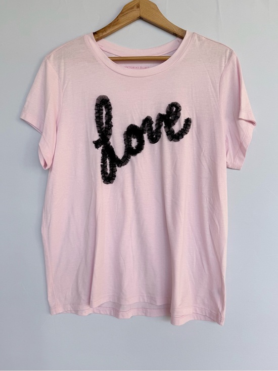 Victoria's Secret Other - Victoria's Secret Pink Love Script Pajama Tee, Lace Lettering, Lounge Top, XL